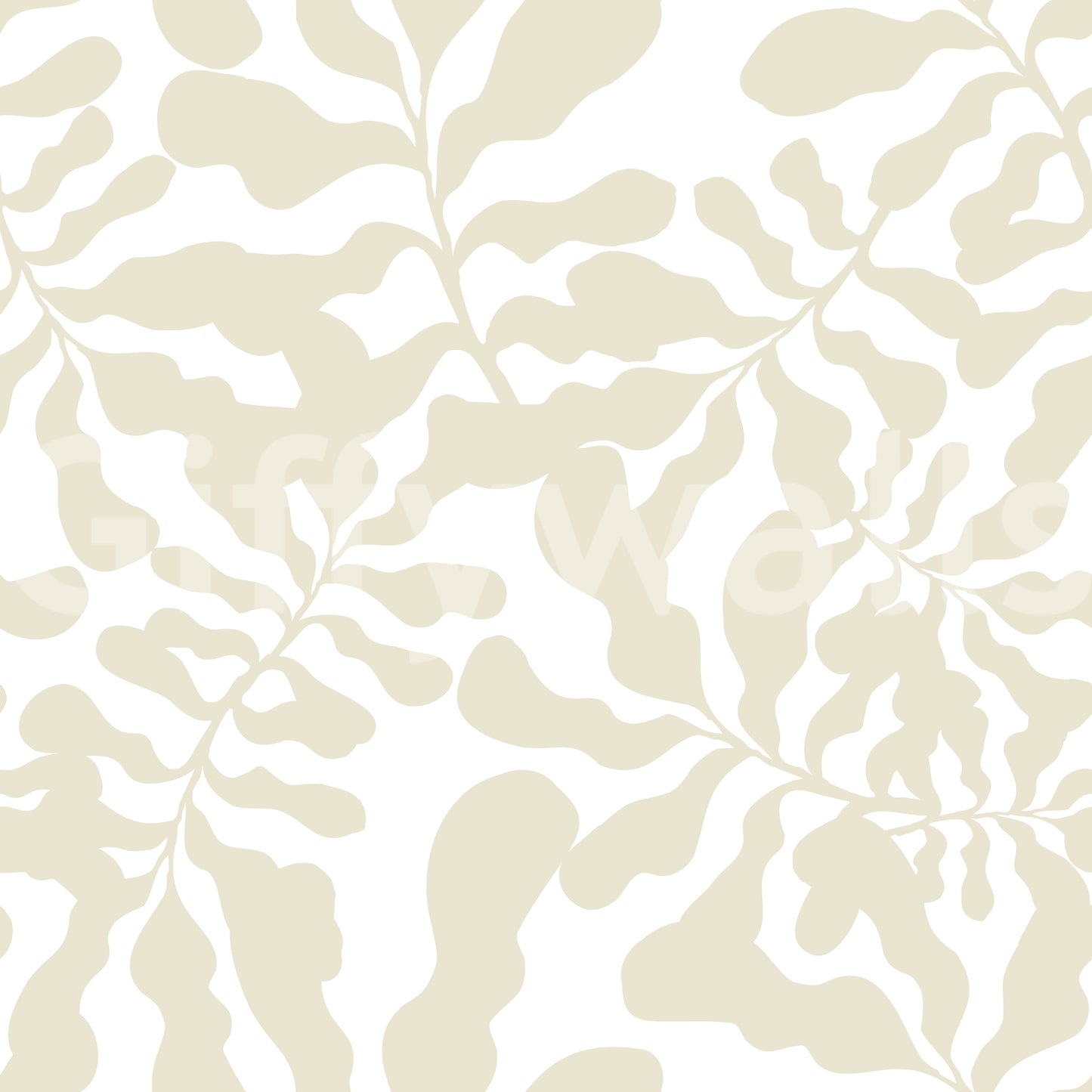 Organic Muted Leaf Silhouette Wallpaper