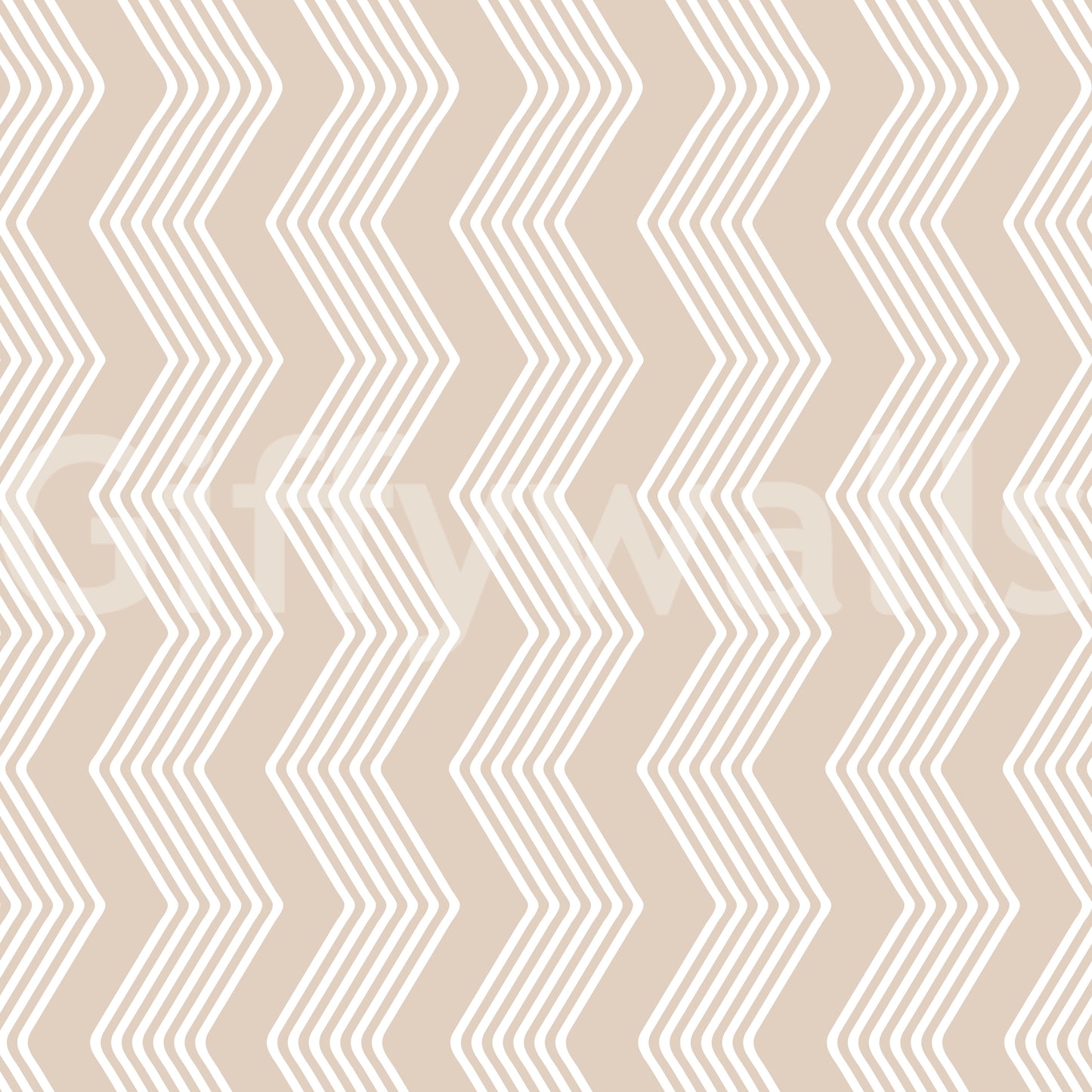Beige Zigzag Line Pattern Wallpaper
