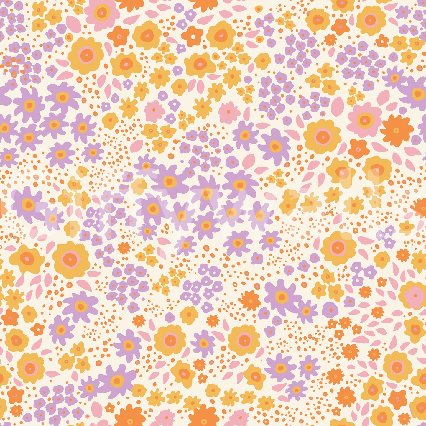 Boho Wildflower Meadow Hues Wallpaper