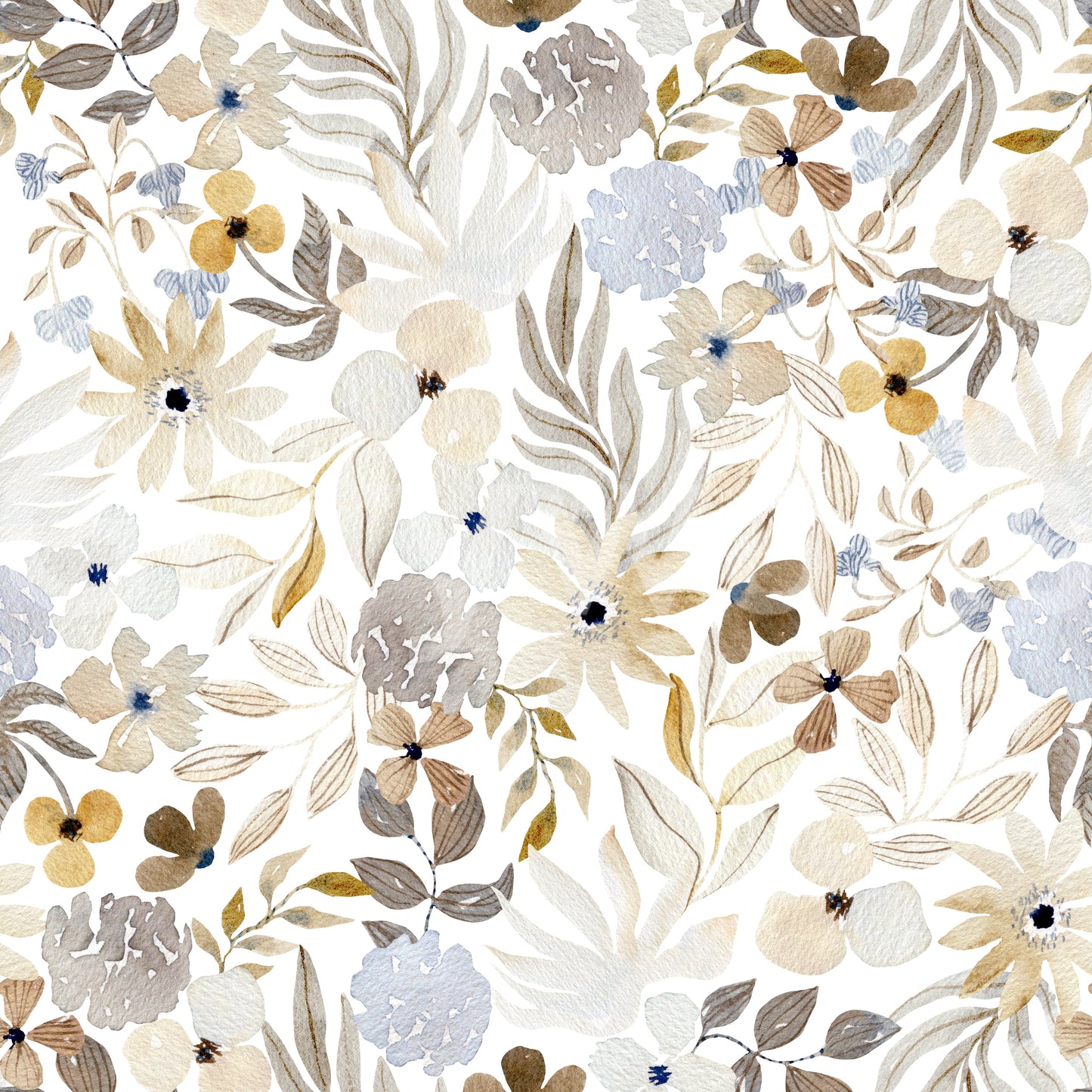 Soft Watercolor Meadow Botanical Wallpaper