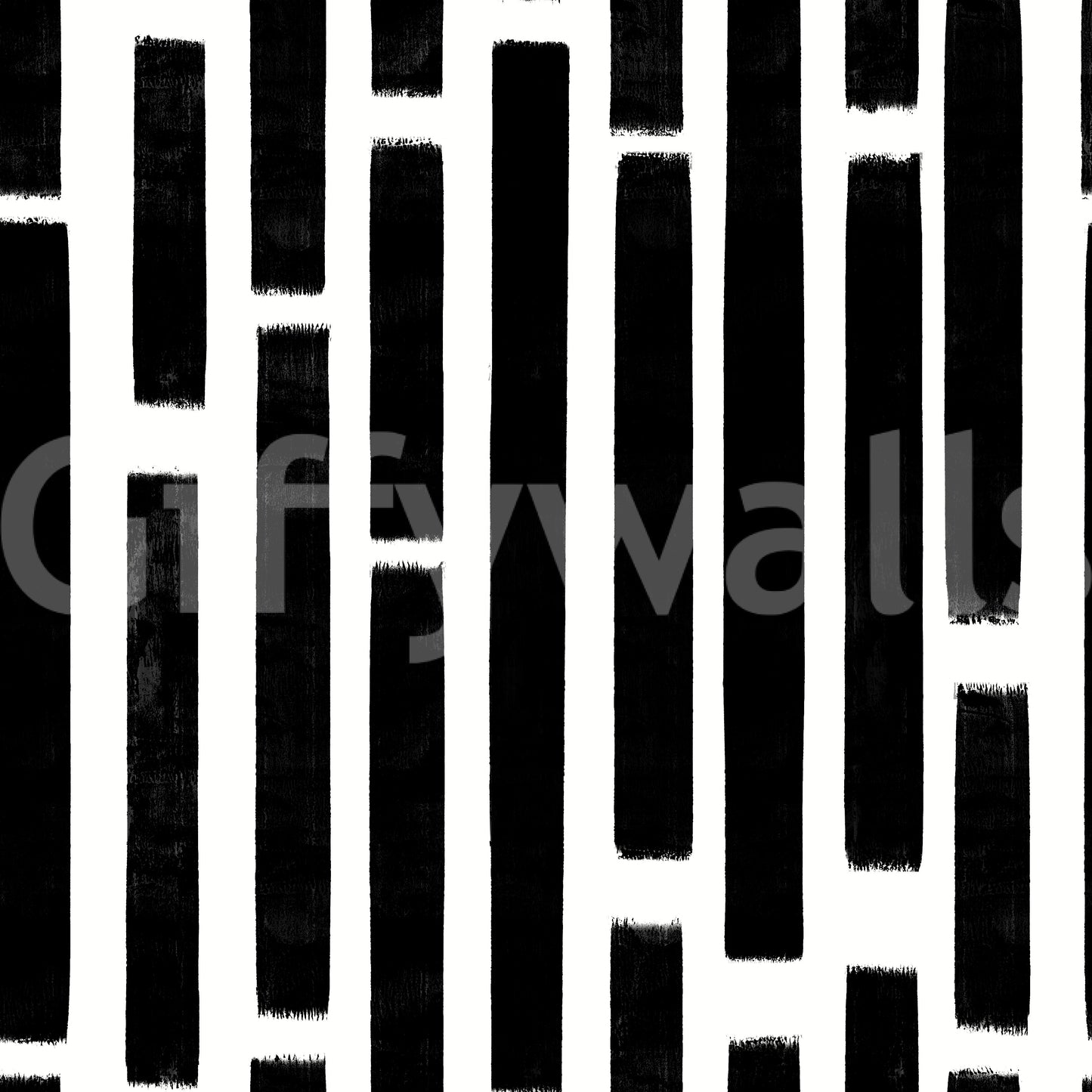 Monochrome Painted Vertical Bars Wallpaper