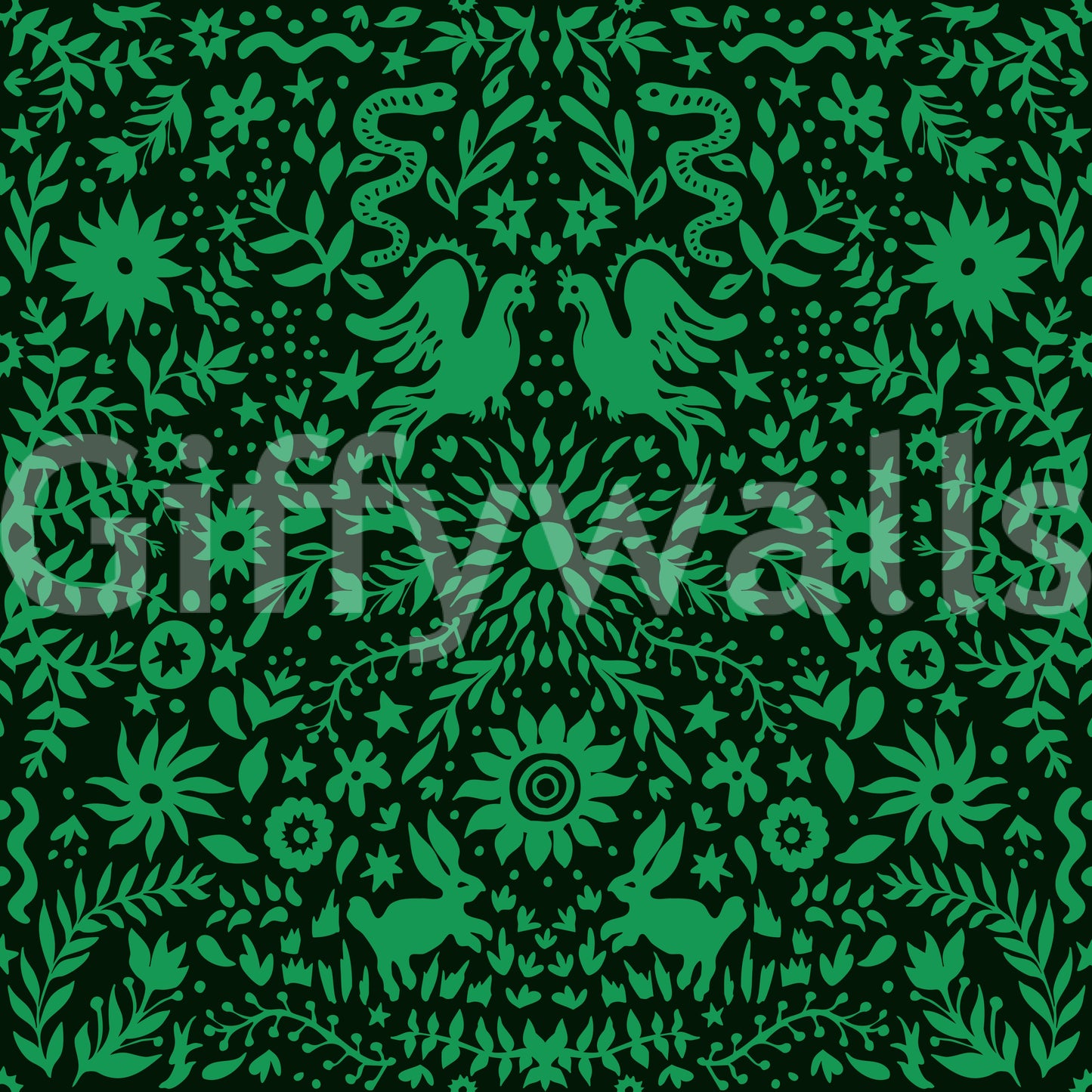 Forest Folk Tale Botanical Wallpaper