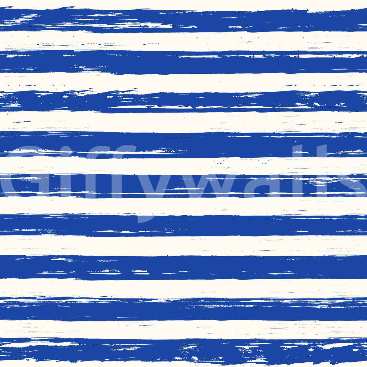 Coastal navy brushstroke striped pattern in blue on cream GD12267