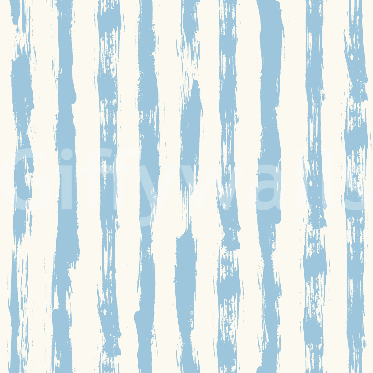 Azure brushstroke vertical stripe pattern on a cream background GD12270