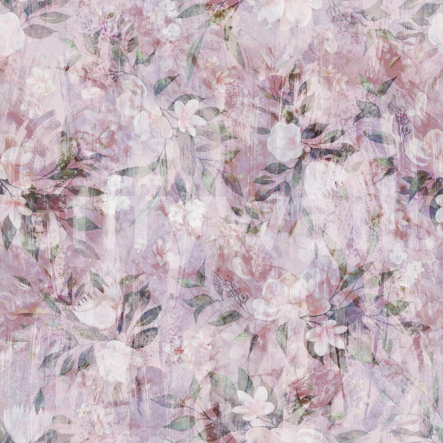 Muted Meadow Brushstroke Print Wallpaper