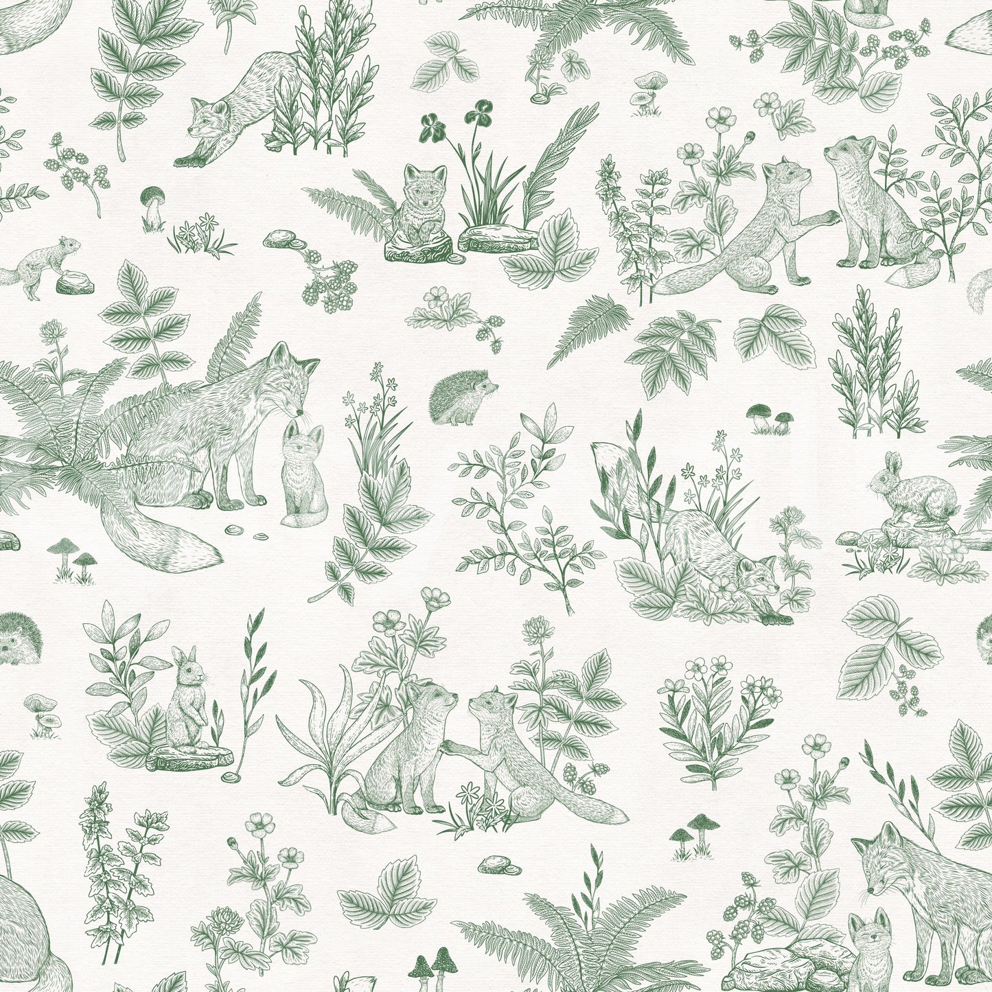 Forest Friends Sketch Wallpaper