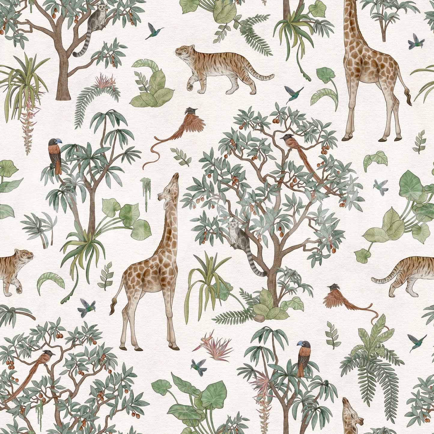 Exotic Wildlife Forest Trail Wallpaper