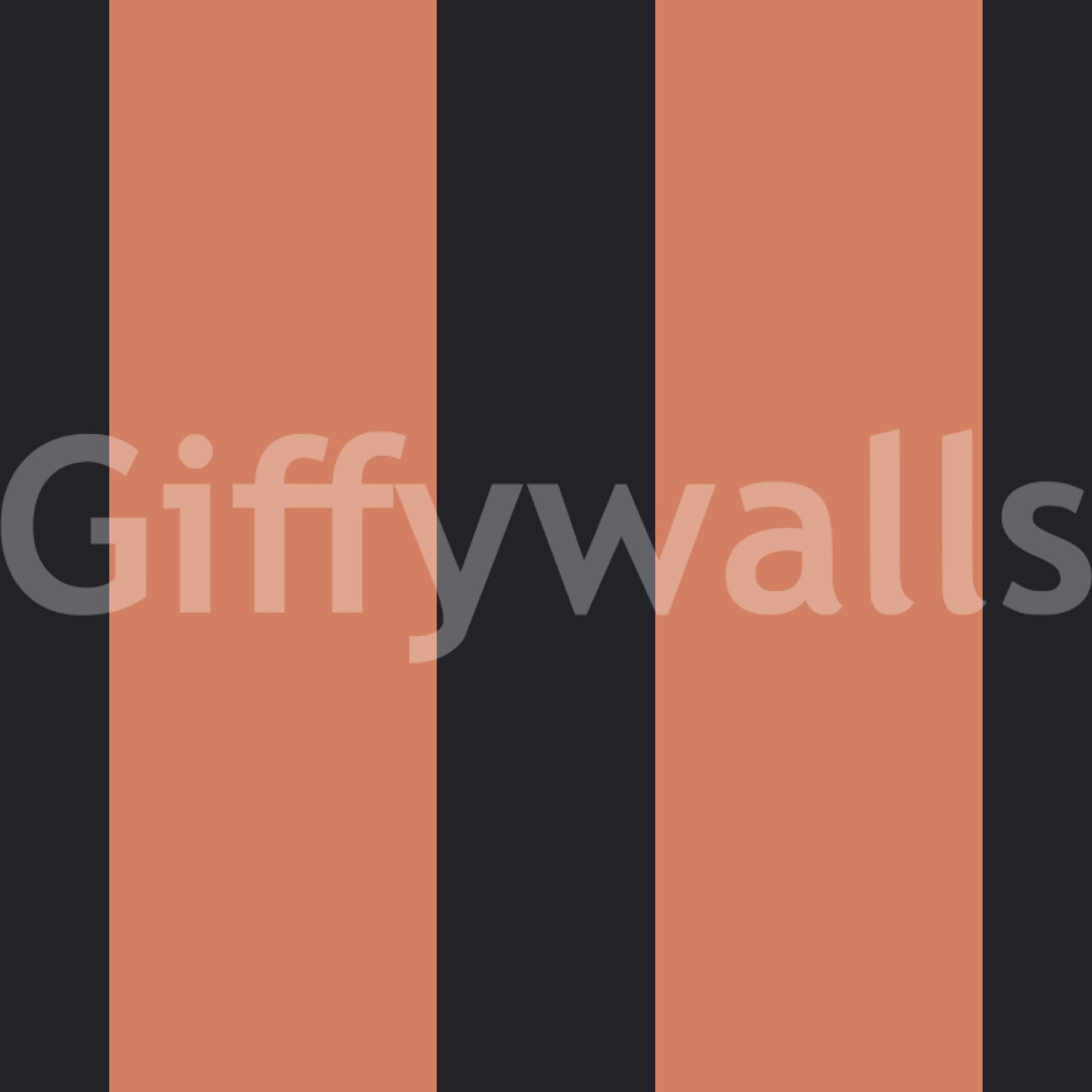 Burnt Orange and Charcoal Vertical Stripes Wallpaper