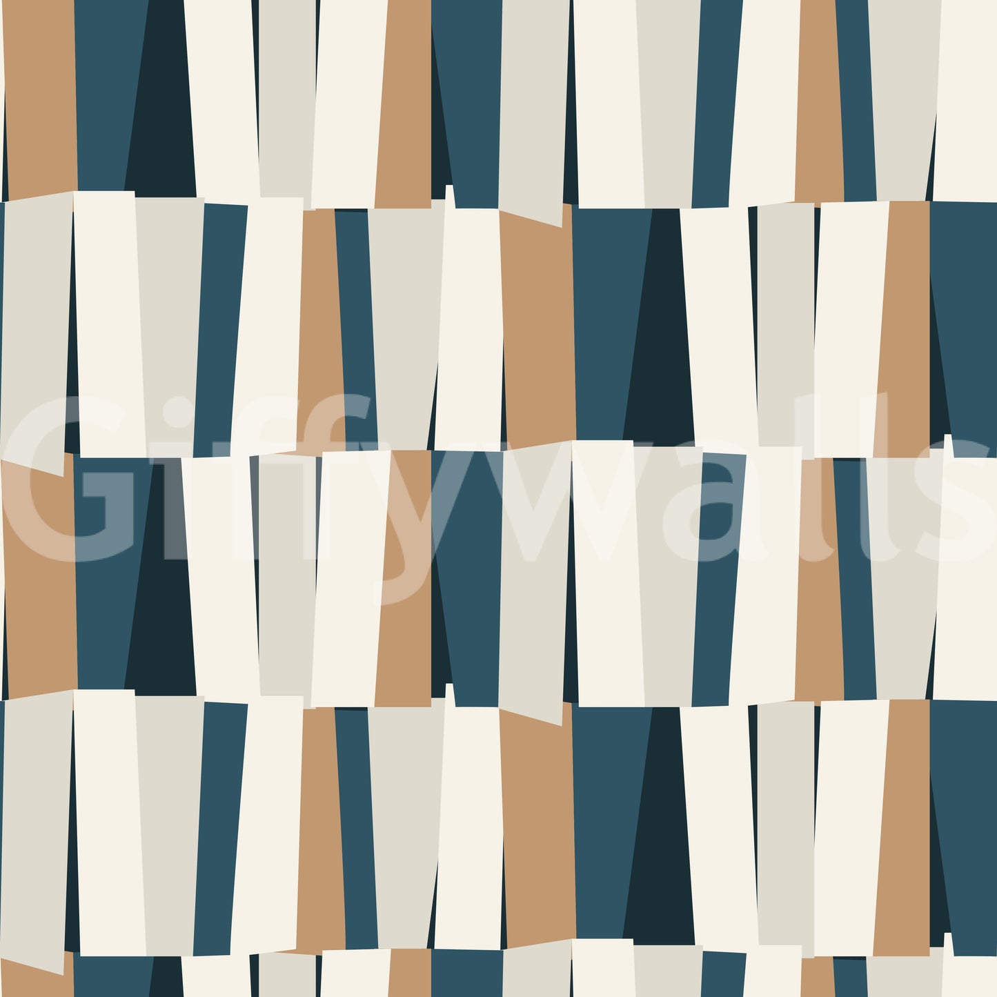 Abstract Geometric Vertical Panel Art Wallpaper