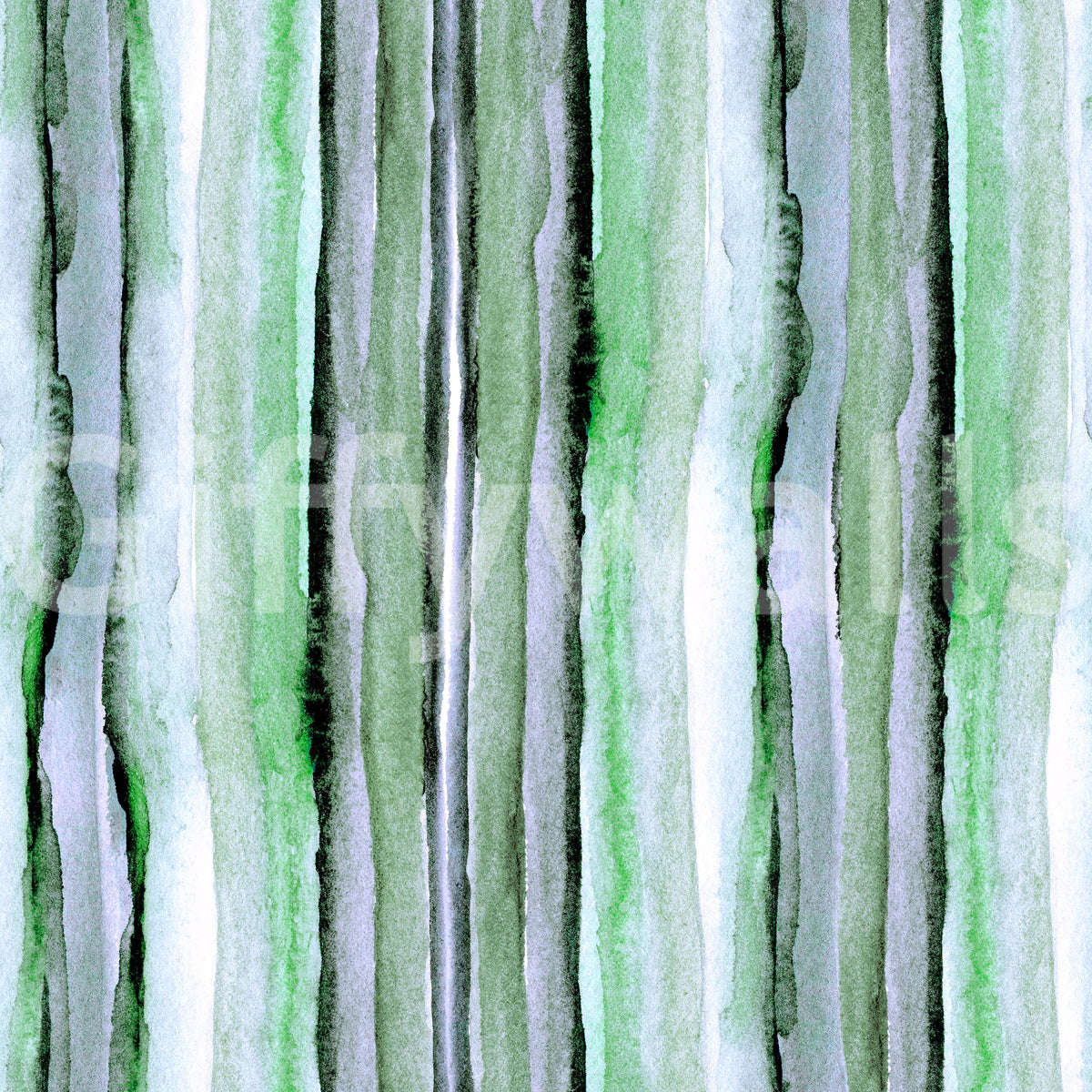 Verdant watercolour vertical stripe wallpaper roll sample GD12468