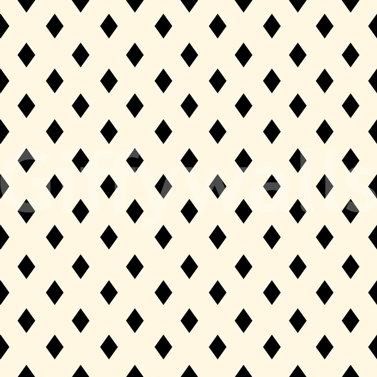 Minimalist Black and Cream Diamond Grid Wallpaper