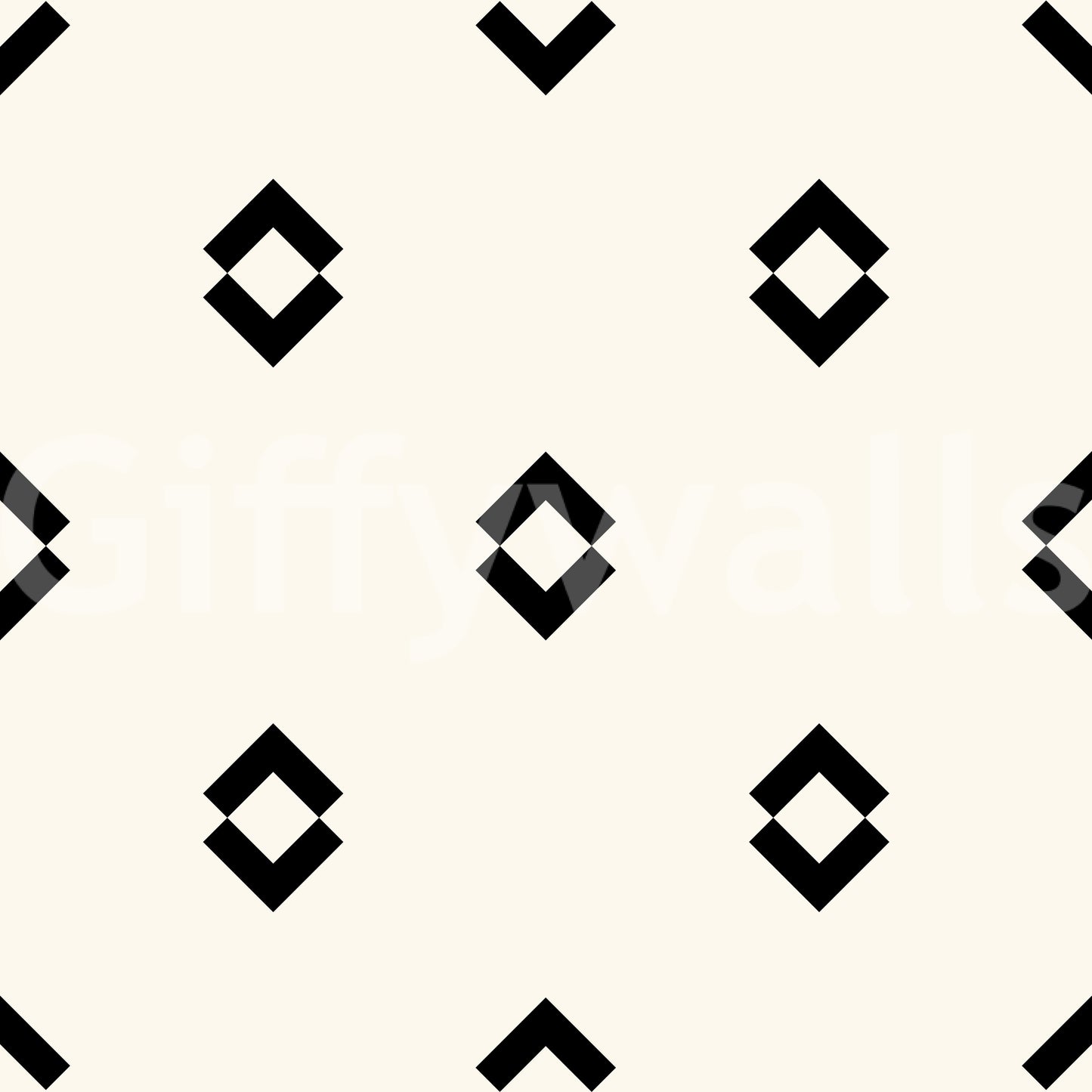 Minimalist Black and White Geometric Diamond Grid Wallpaper
