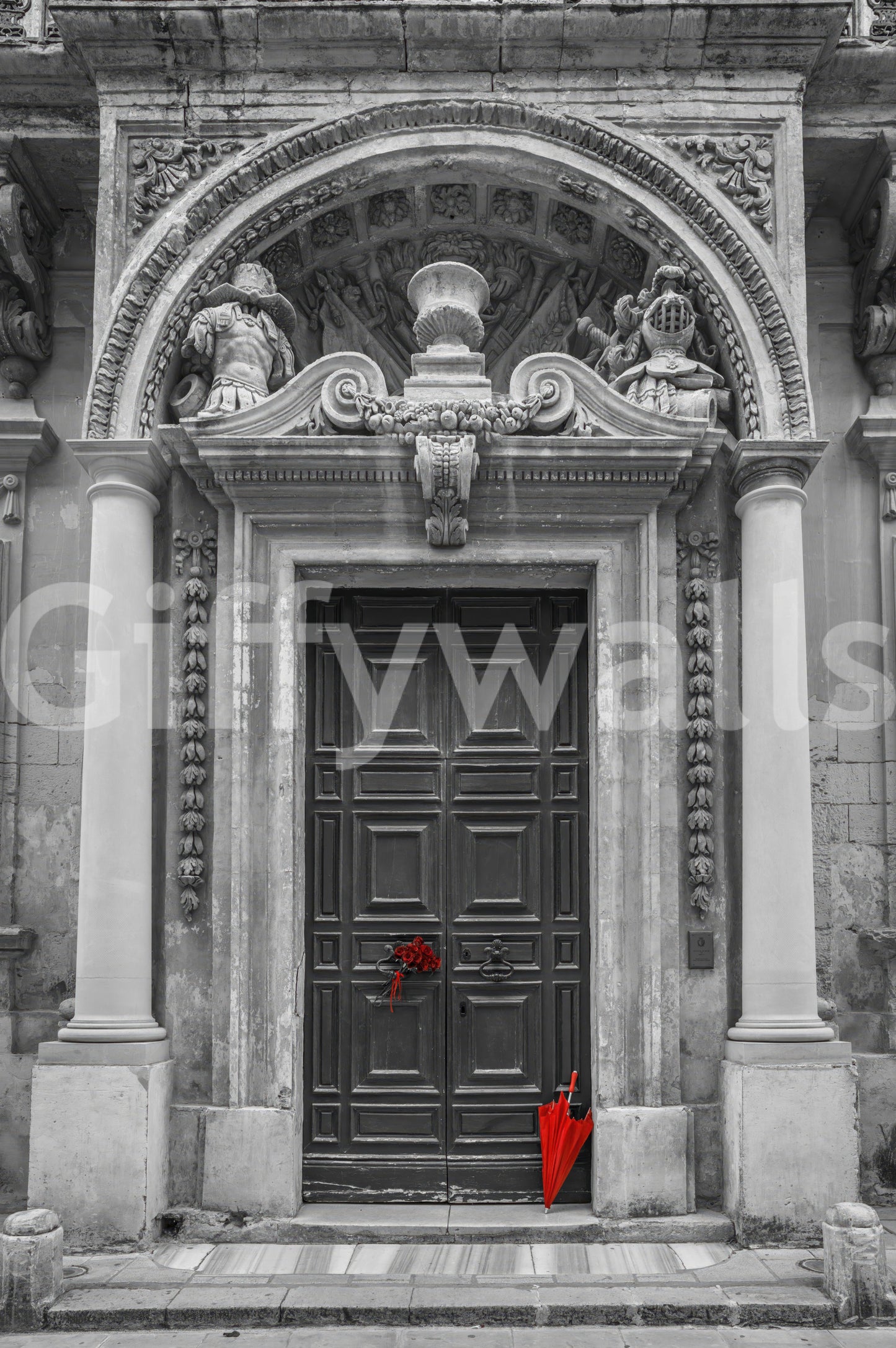 Baroque Stone Entryway Wall Mural