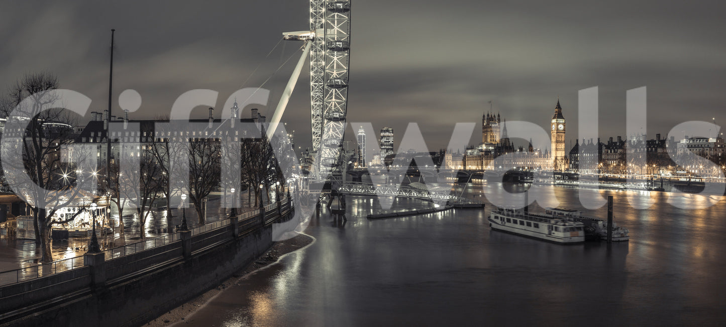 Thames Twilight Cityscape Wall Mural