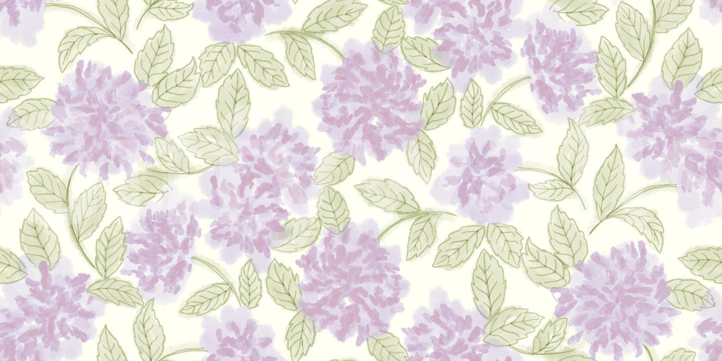 Soft Lavender Bloom Botanical Wallpaper