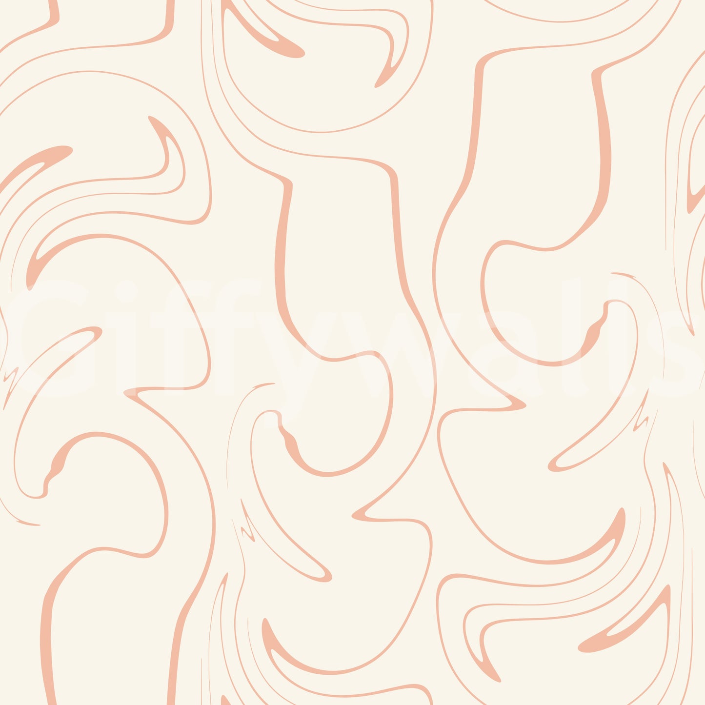 Soft Blush Swirls Wallpaper