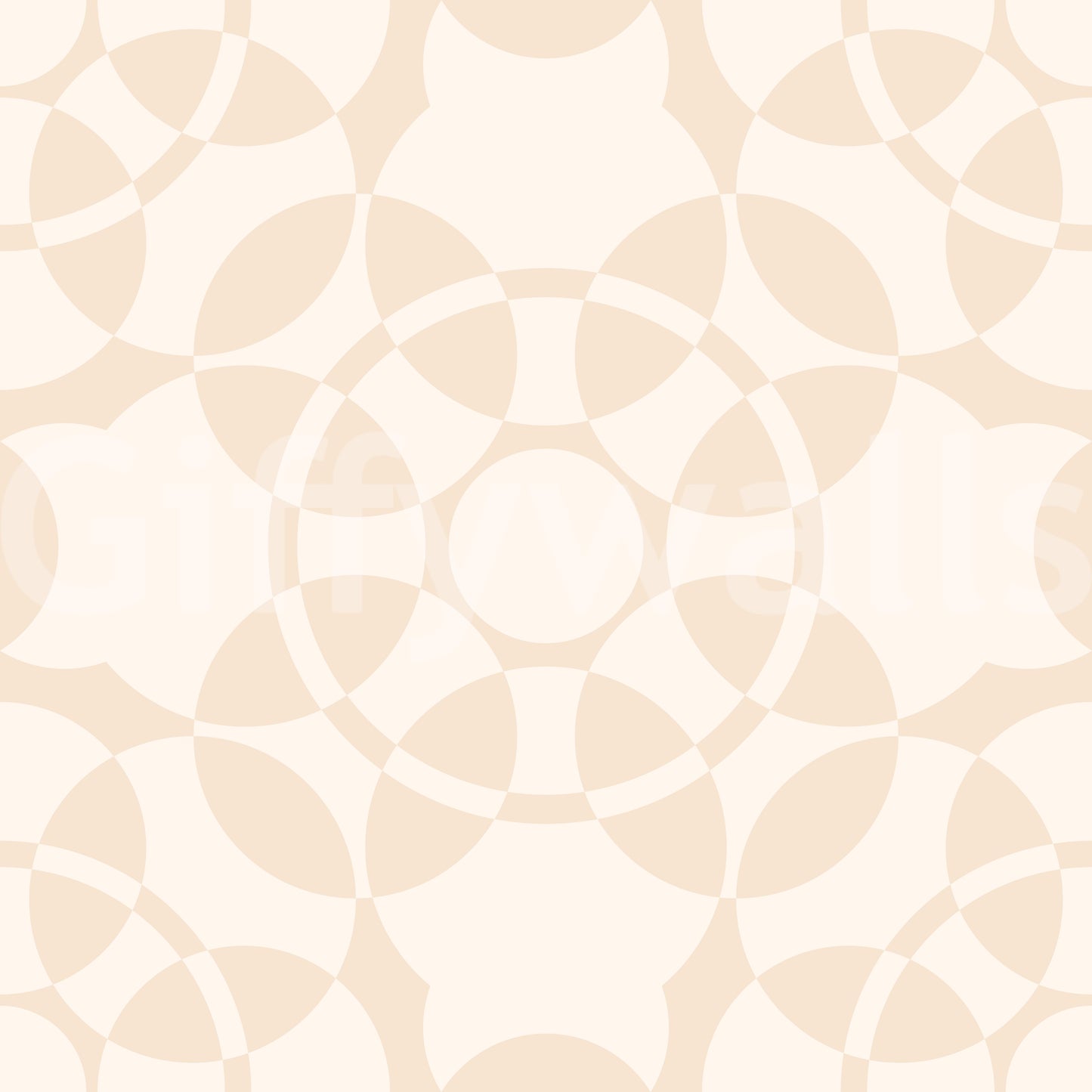Cream Geometric Arcs Wallpaper