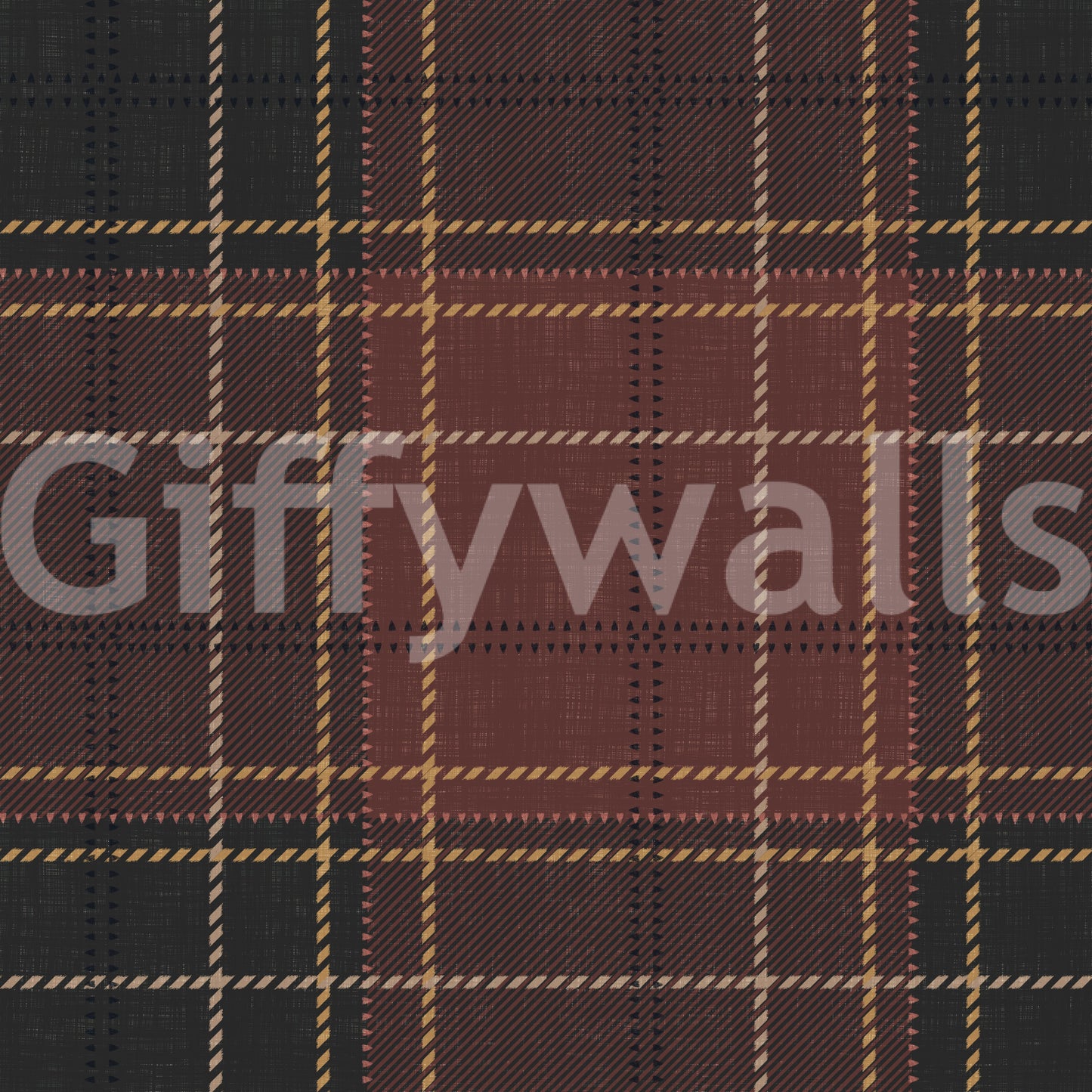 Winter Heritage - Tartan Checkerboard Plaid Block - Dark Moody Tone Wallpaper