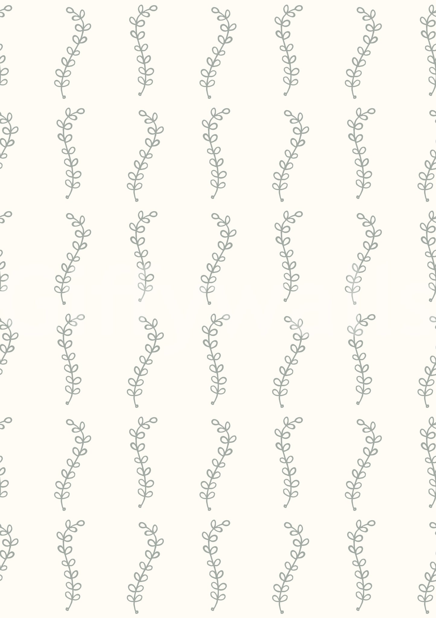Minimalist Sage Leaf Sprigs Wallpaper