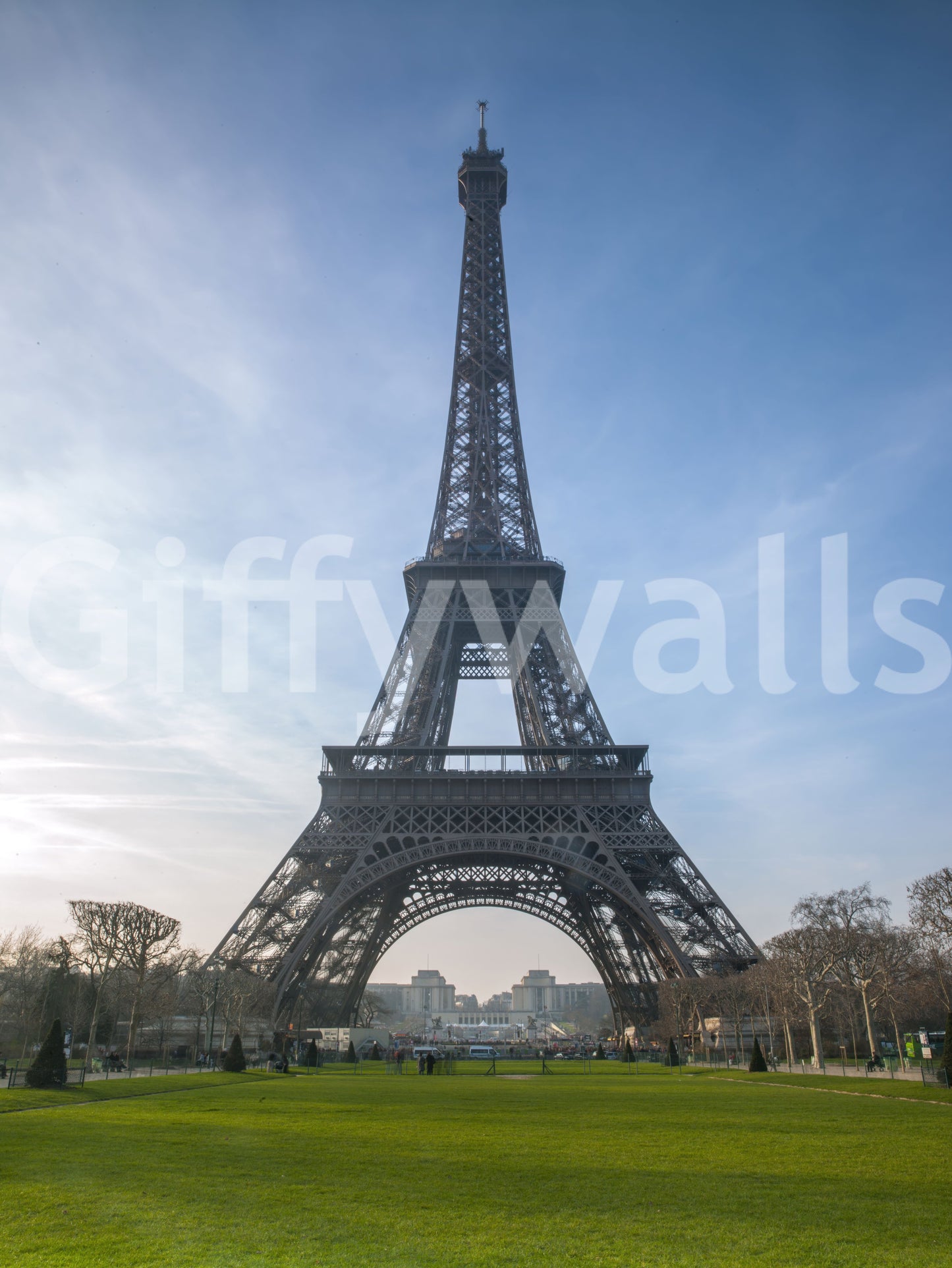 Iconic Paris Landmark Iron Lattice Wall Mural