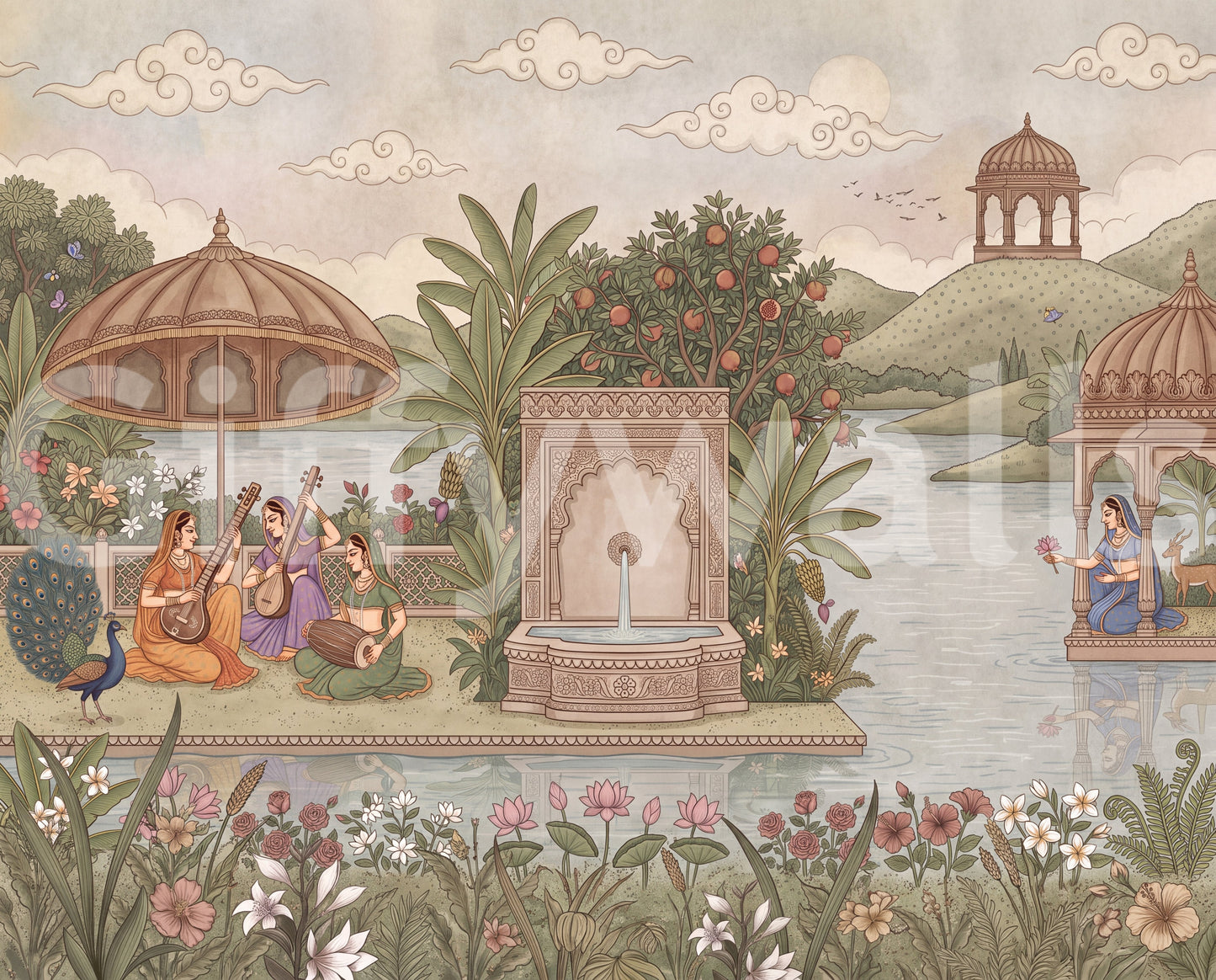The Enchanted Garden of Raag Wall Mural - RJM08
