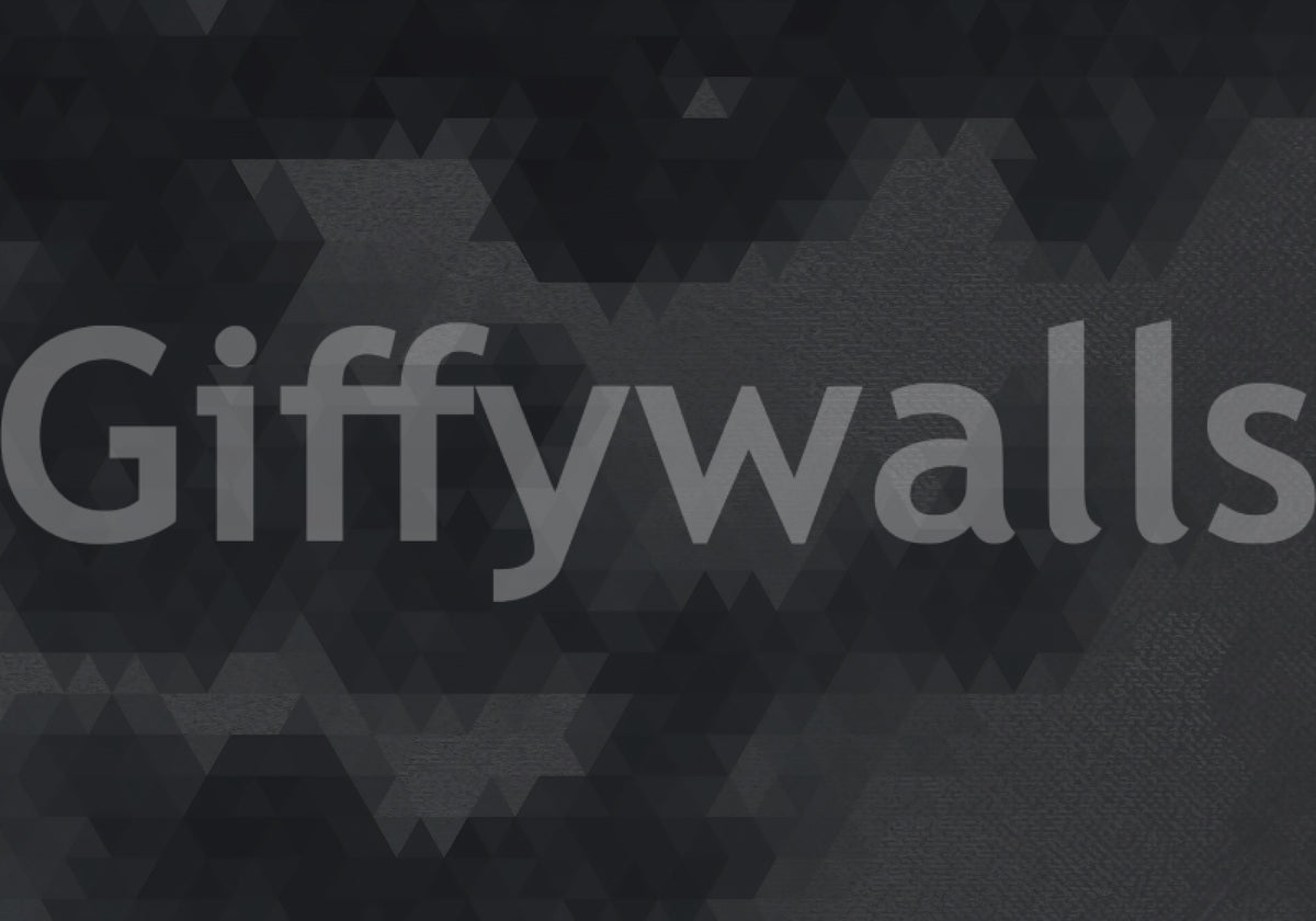 Charcoal Abstract Geometric Shards Wall Mural