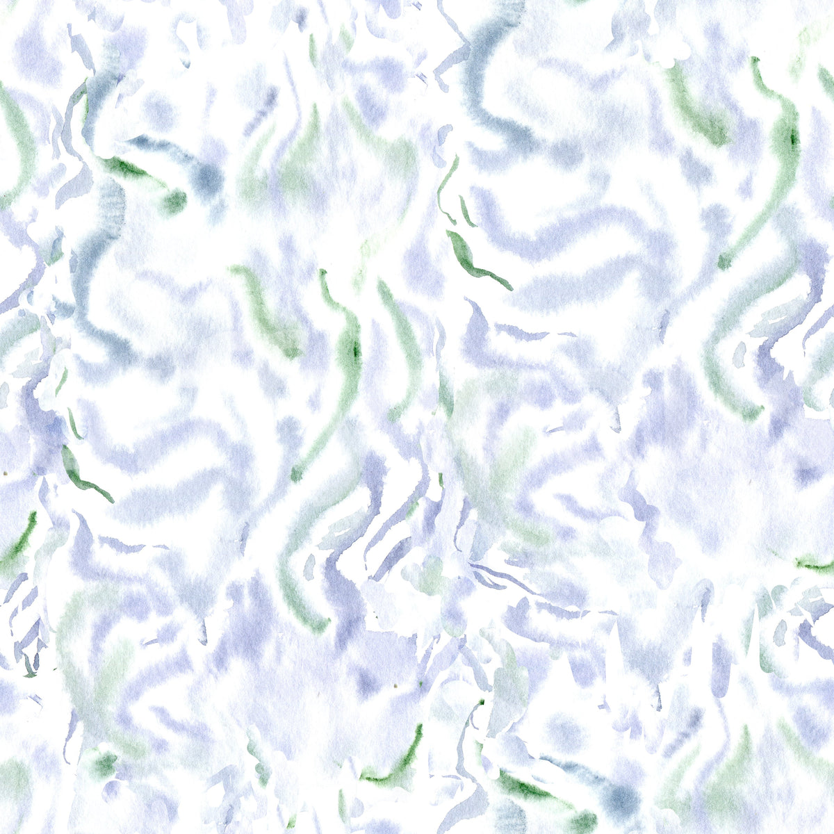 Ethereal Blue and Green Watercolor Wash Wallpaper