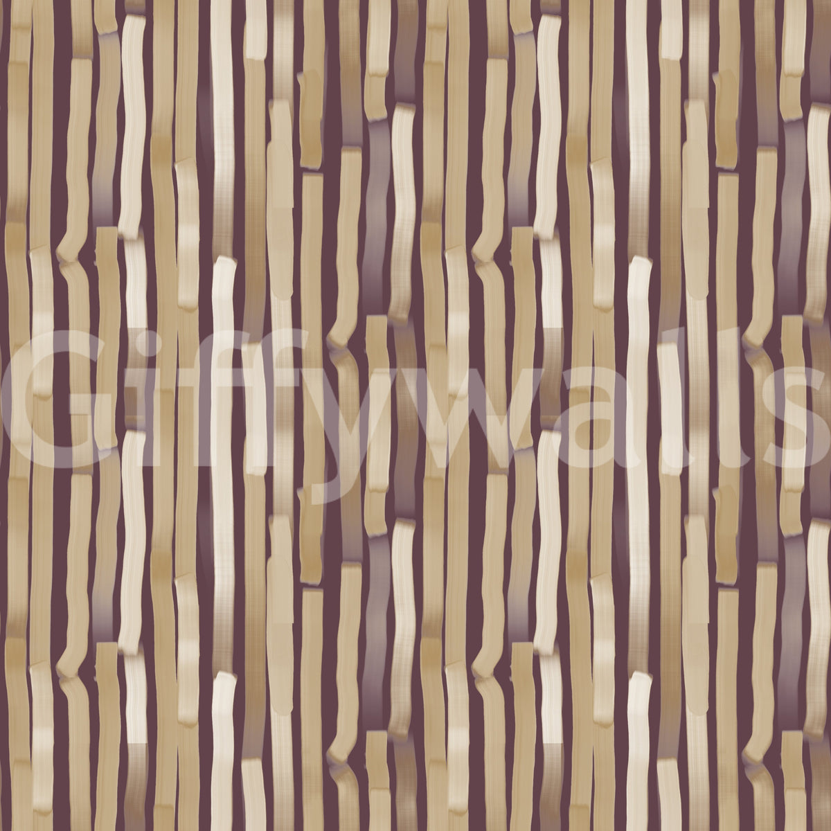 Neutral Brushstroke Vertical Stripes Wallpaper