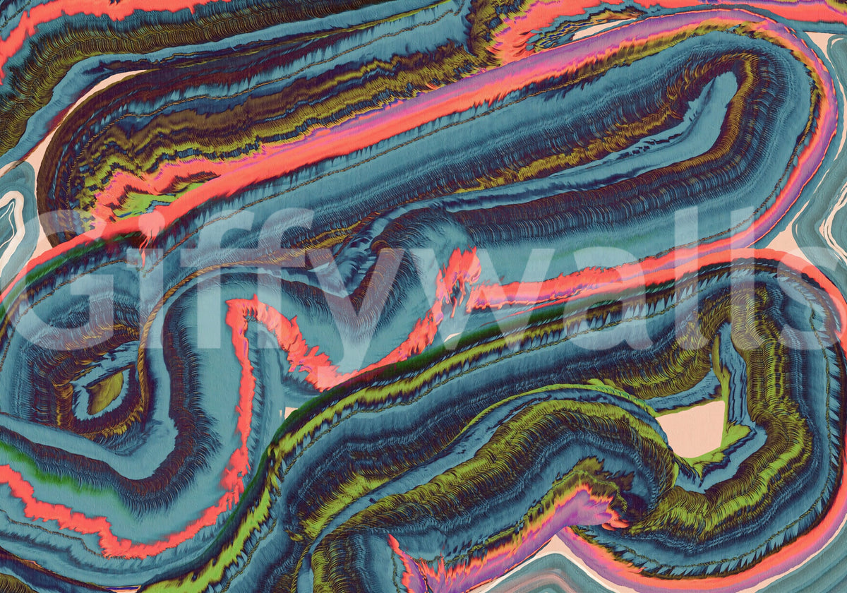 Abstract Resinous Flow and Swirl Wall Mural