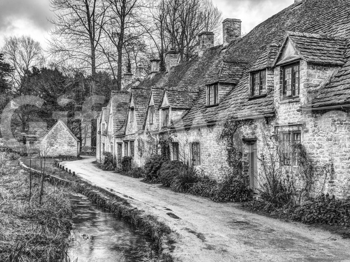Old World Stone Village Architecture Wall Mural
