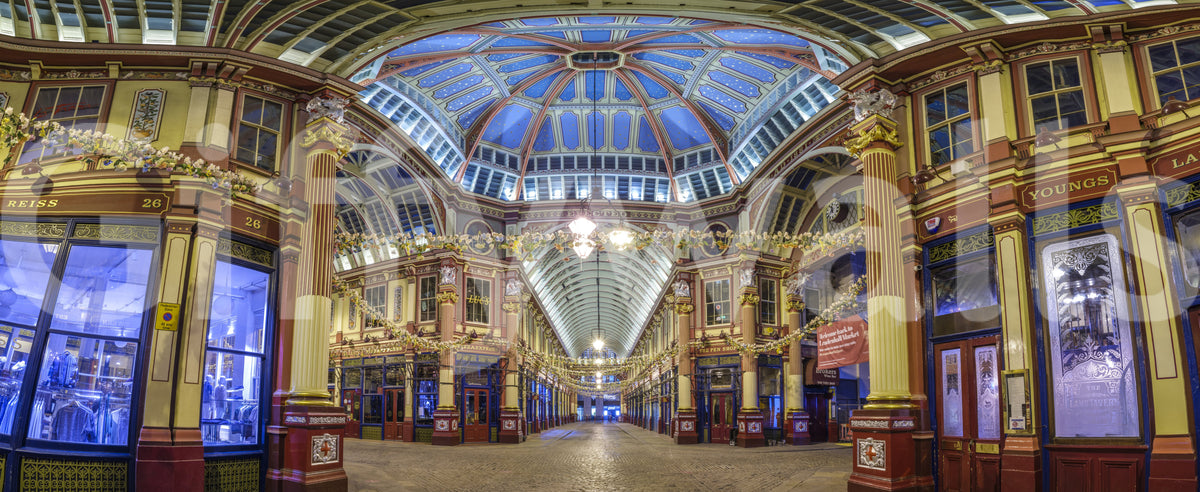 Victorian London Market Architectural Panorama Wall Mural