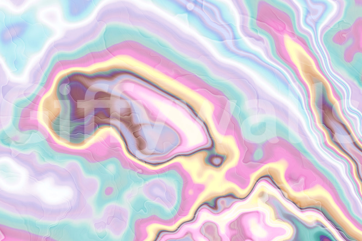 Pastel Swirl Pattern Marble Wall Mural
