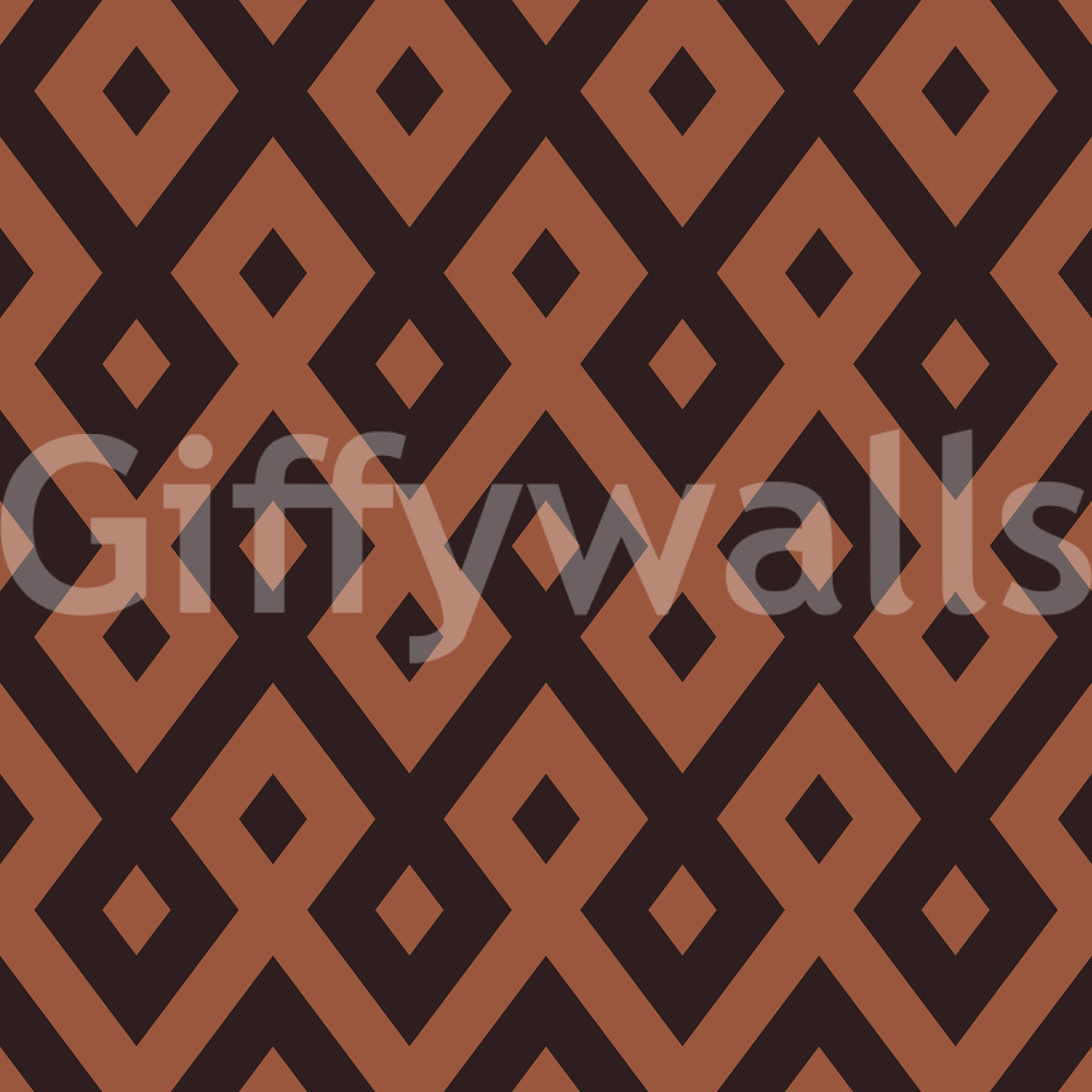 Interlocking Geometric Diamond Pattern Wallpaper