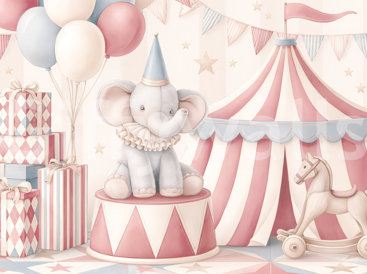 Little Circus Elephant Parade Wall Mural