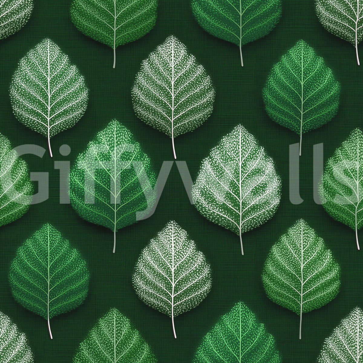 Minimalist Leaf Grid Design Wallpaper