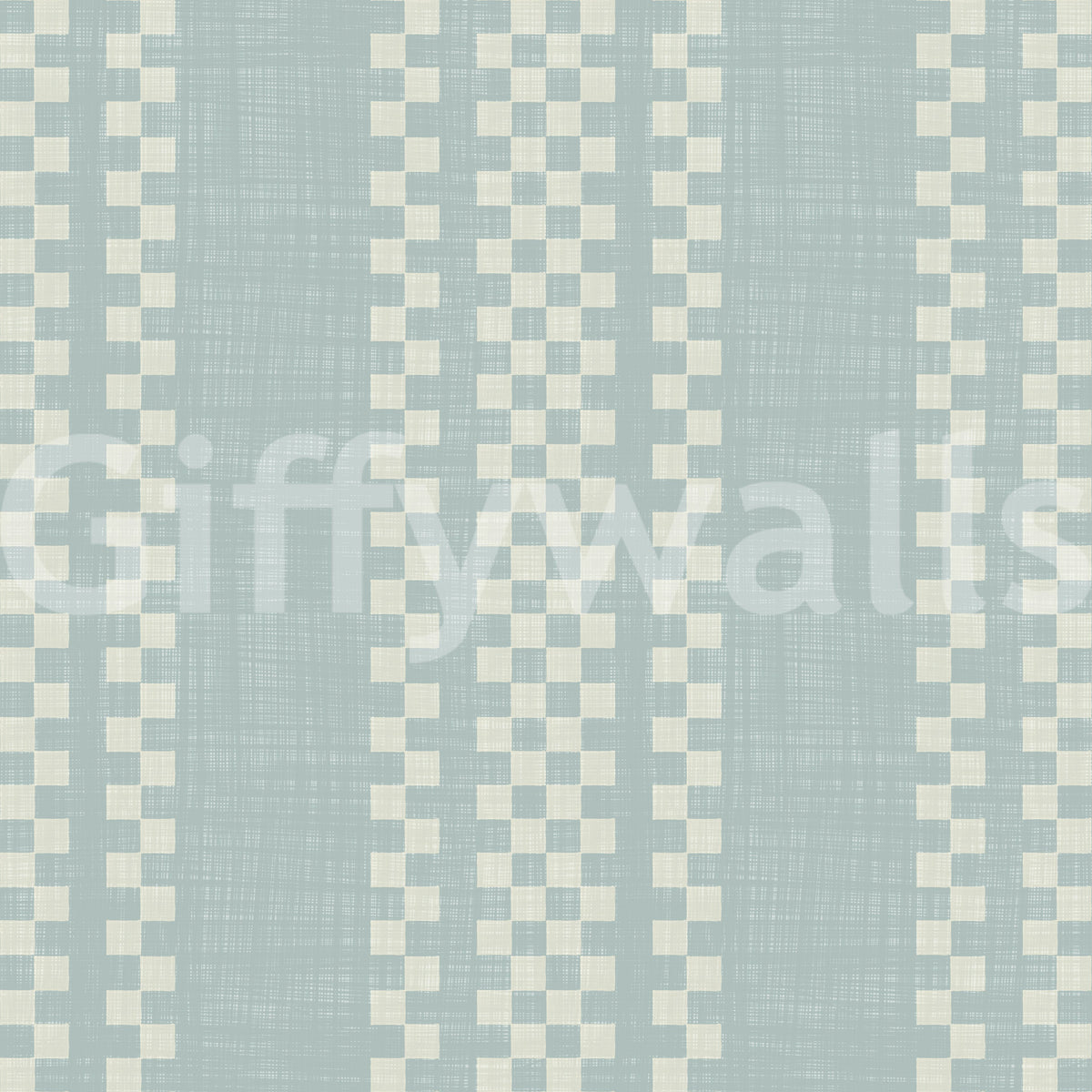 Ticking Checker Stripes - Watery Canvas Wallpaper