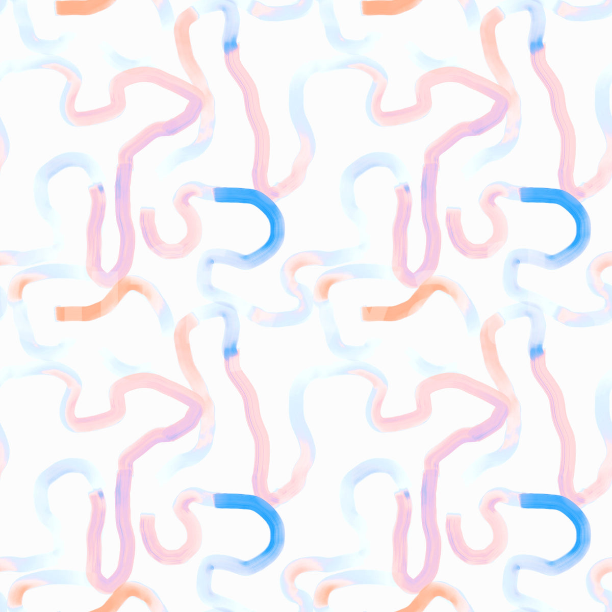 Soft Pastel Ribbon Swirls Wallpaper