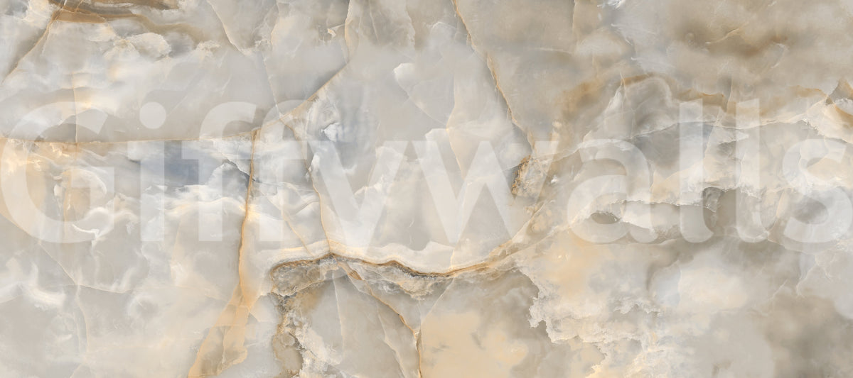 Serene Cream Marble Vein Wall Mural