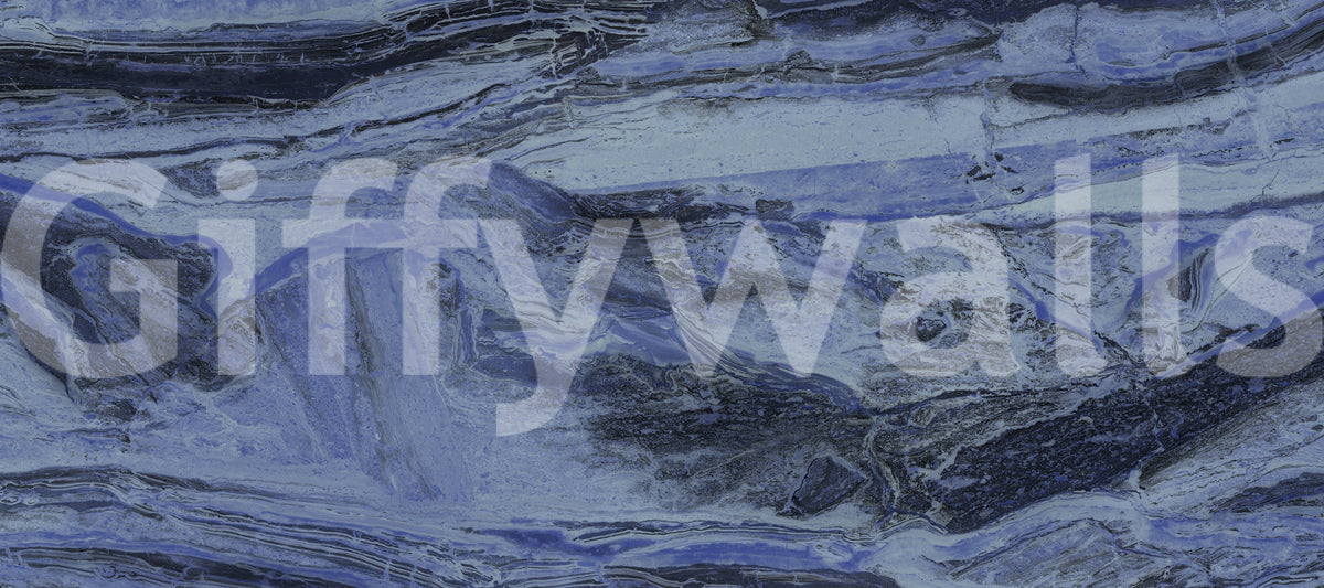 Indigo Veined Slate Wall Mural