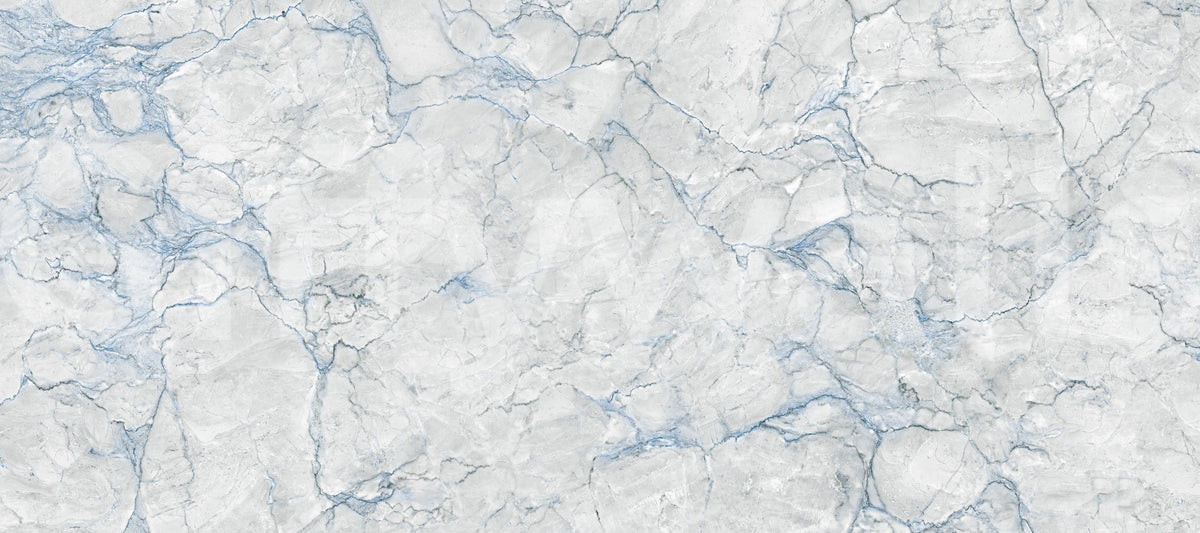 Cool Blue Marble Vein Wall Mural