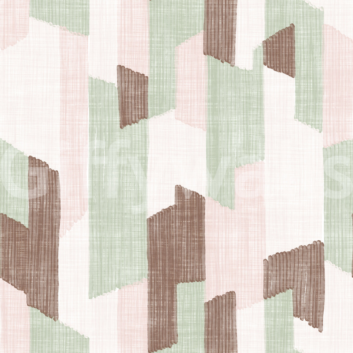 Modern Textured Hand Painted Geometries Delight Wallpaper