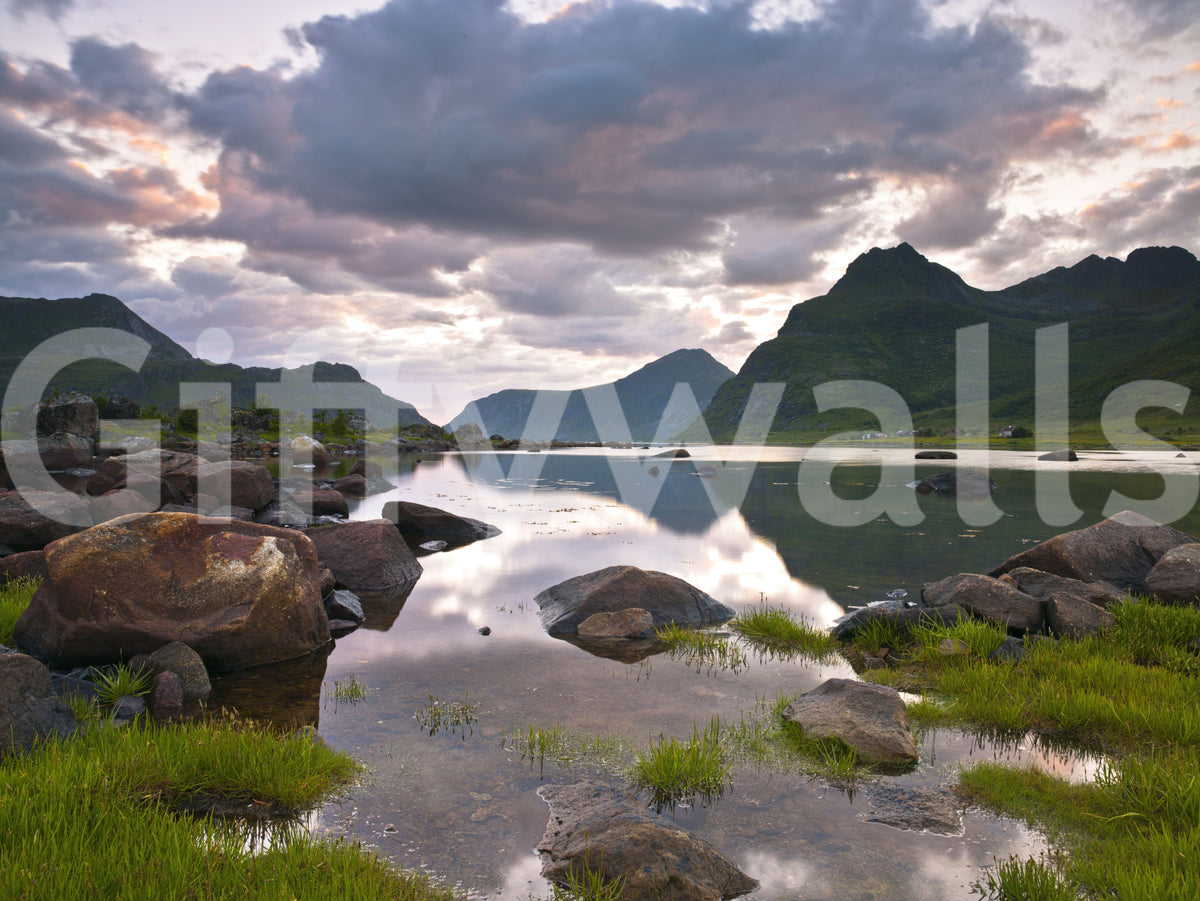 Still Water Highland Horizon Wall Mural