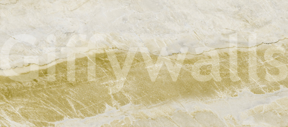 Golden Vein Natural Stone Slab Wall Mural