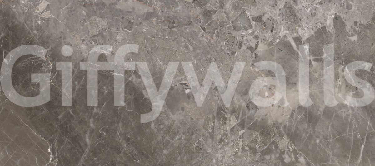Stormy Grey Marble Texture Wall Mural