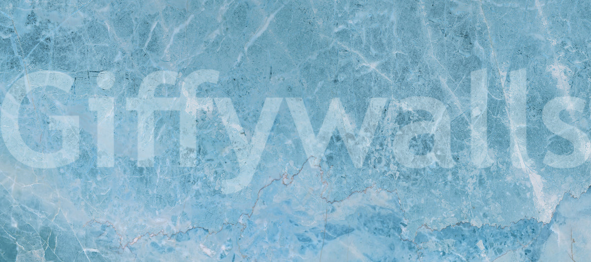 Azure Marble Vein Texture Wall Mural