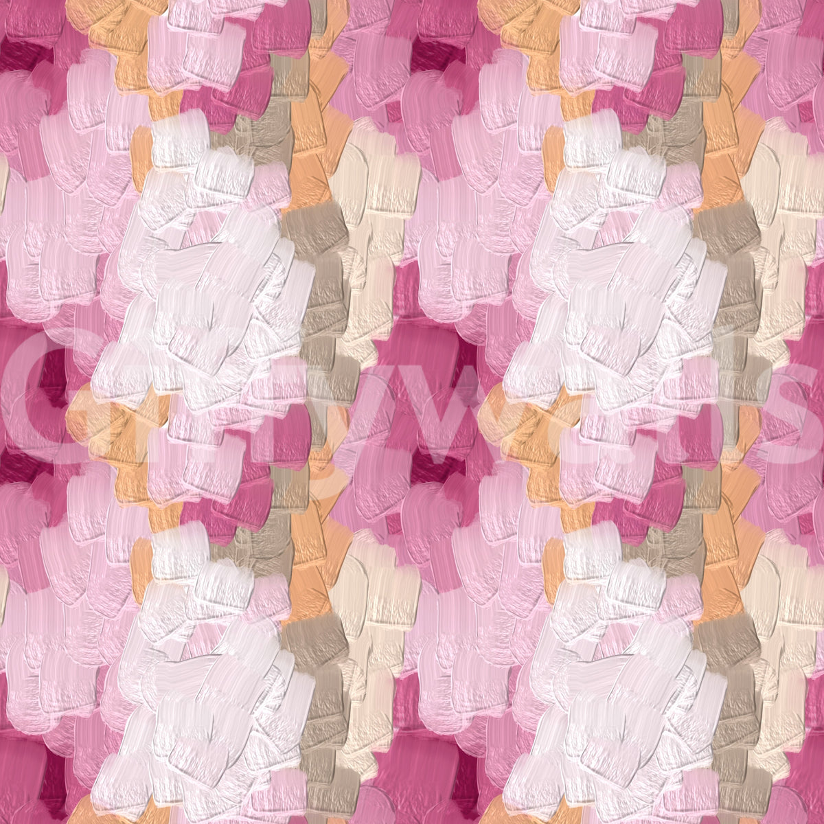 Contemporary Blush and Rose Paint Layers Wallpaper