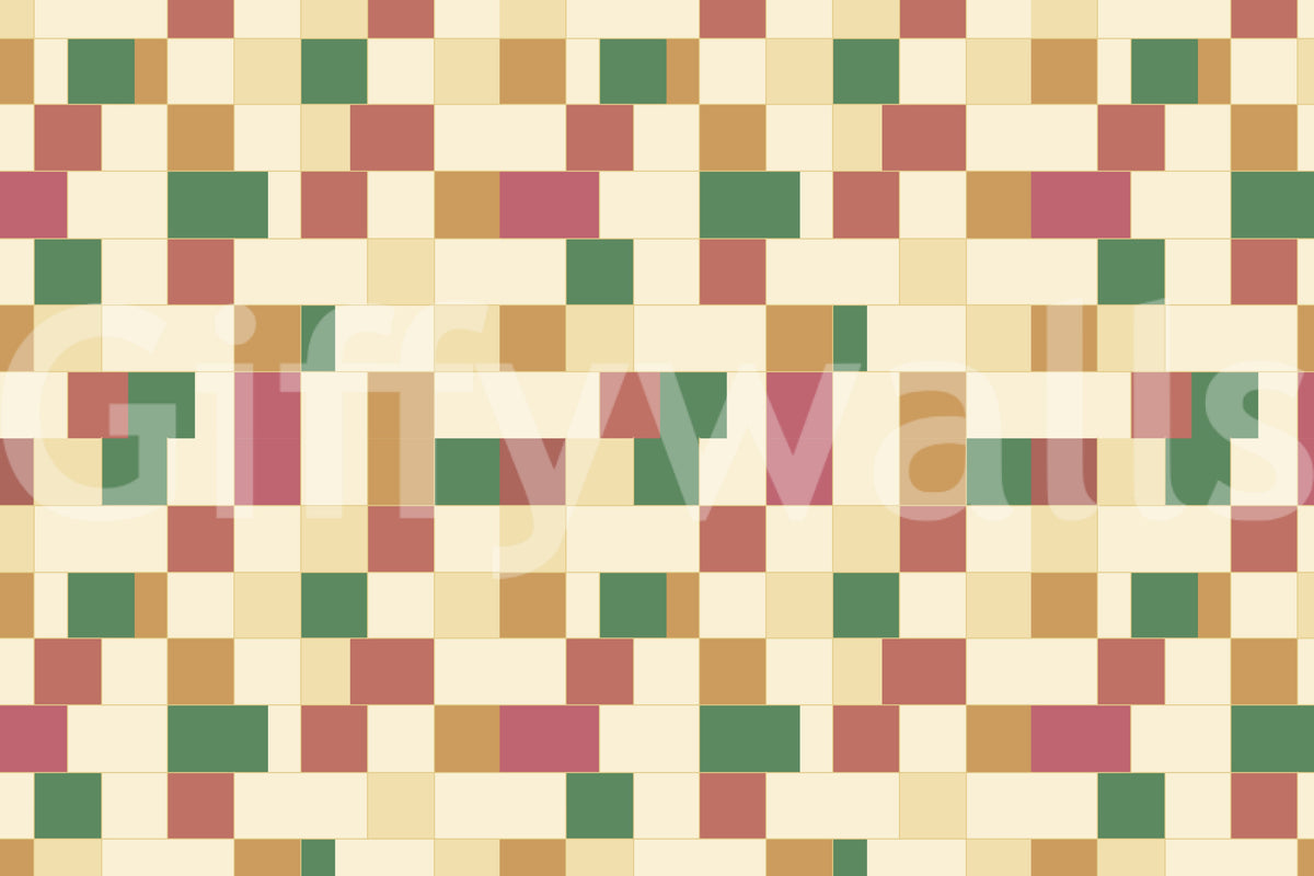 Abstract Block Mosaic Wallpaper