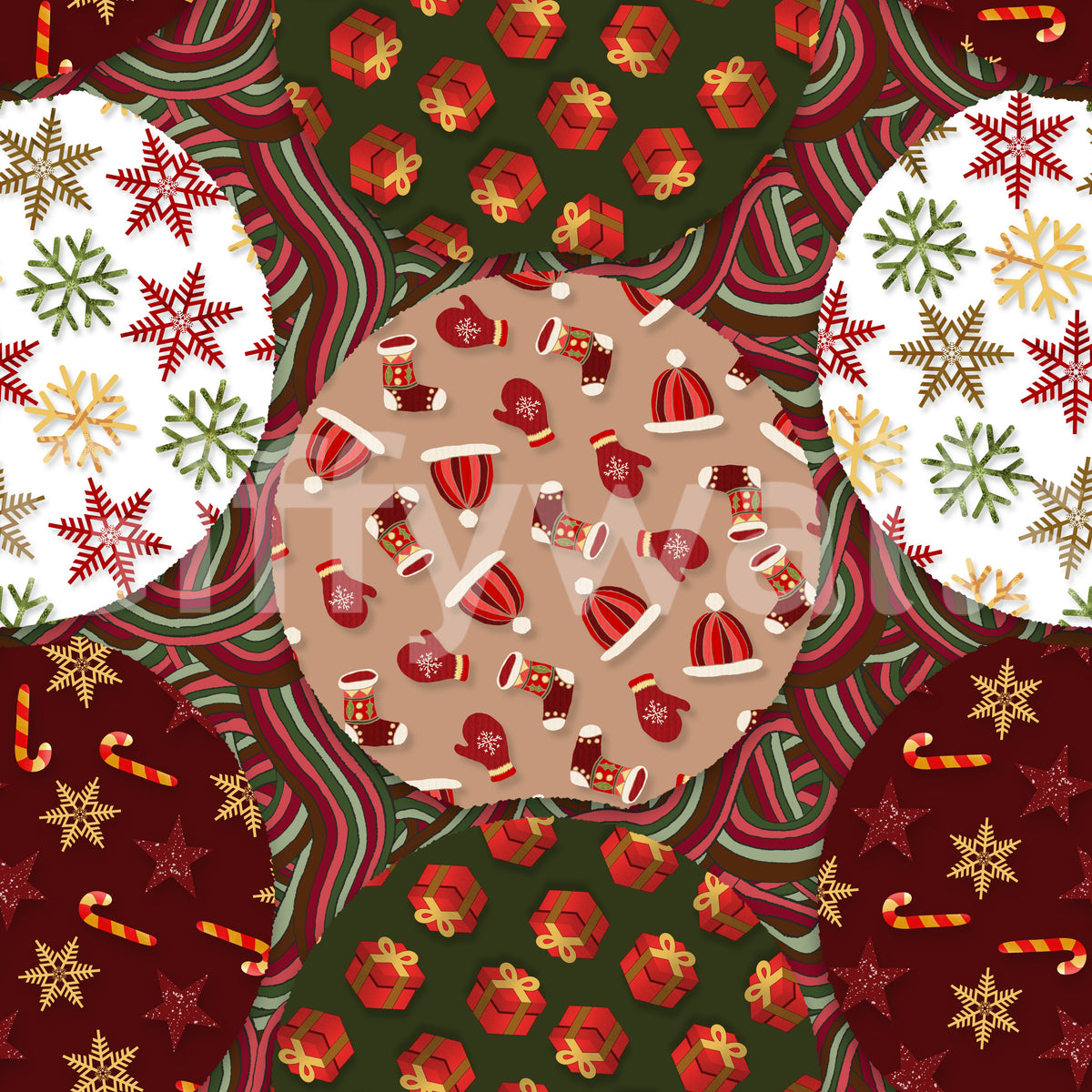 Winter Solstice Medallions Wallpaper