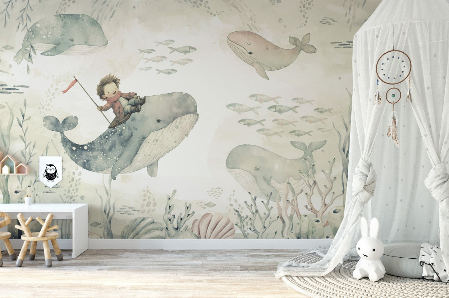 Whale Ride Ocean Wallpaper