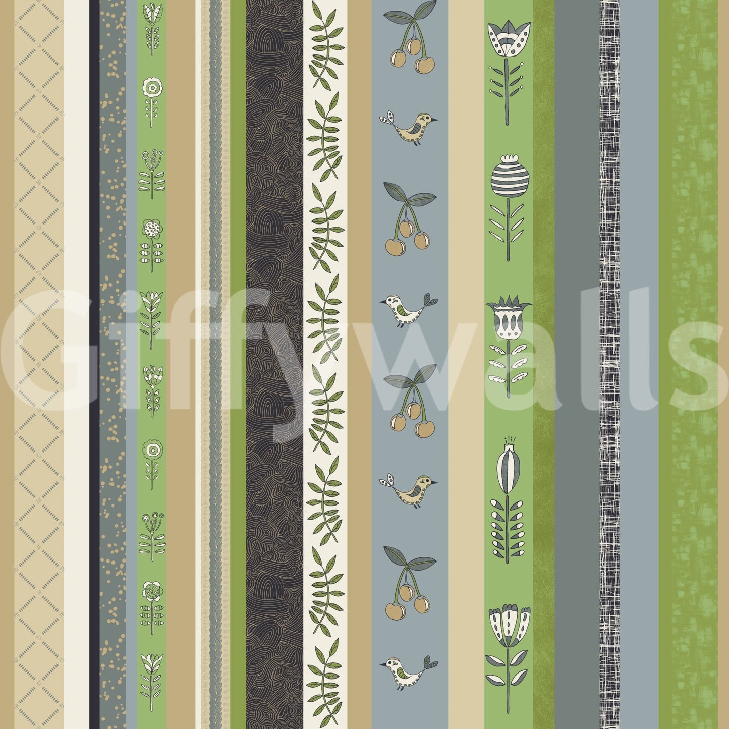 Unique striped wallpaper with a creative twist.